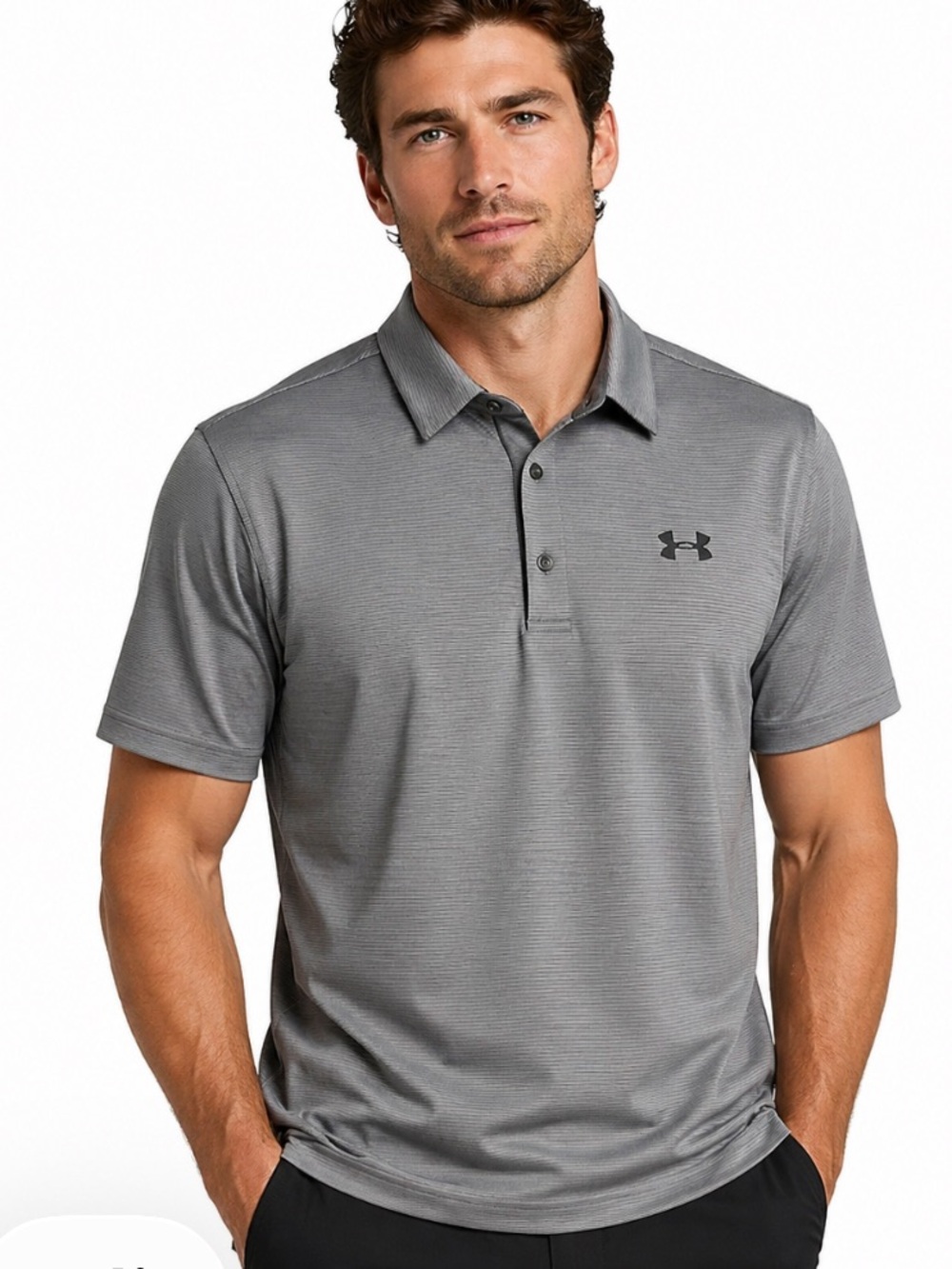 Under Armour Men’s 3XL Big & Tall Gray Performance Golf Polo Short Sleeve